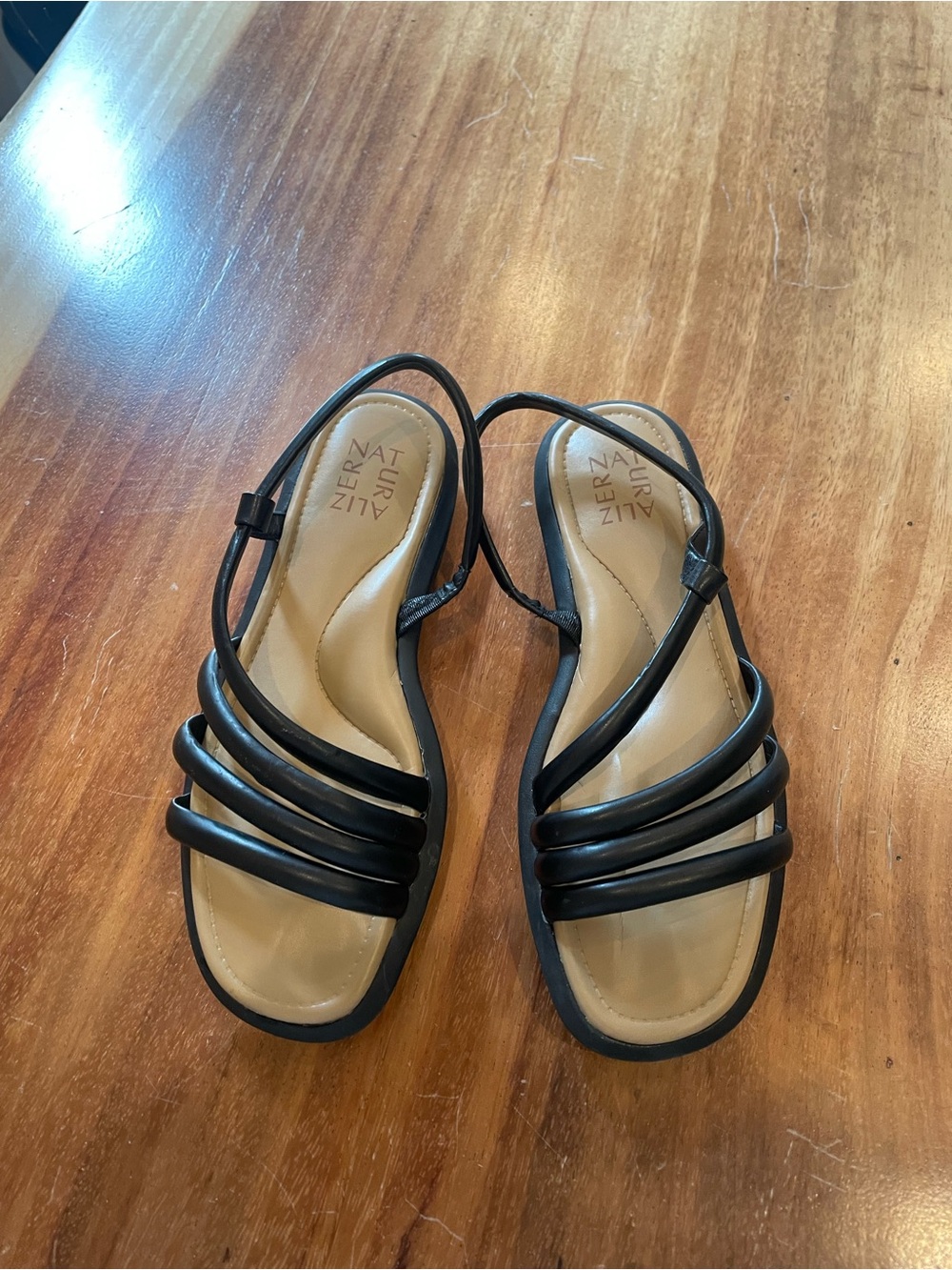 Naturalizer Hobby Asymmetric Strap Black Sandals for Women, 8